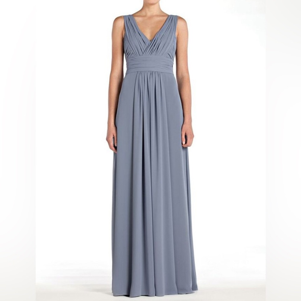 Monique Lhuillier Bridesmaids Blue Gown